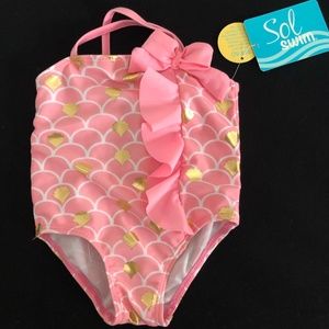 NEW With Tags 6-9M Pink Mermaid Swimsuit